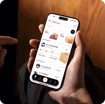 Couriq parcel shipping app UX case study thumbnail featuring simplified delivery booking design by Codeair Software Solutions