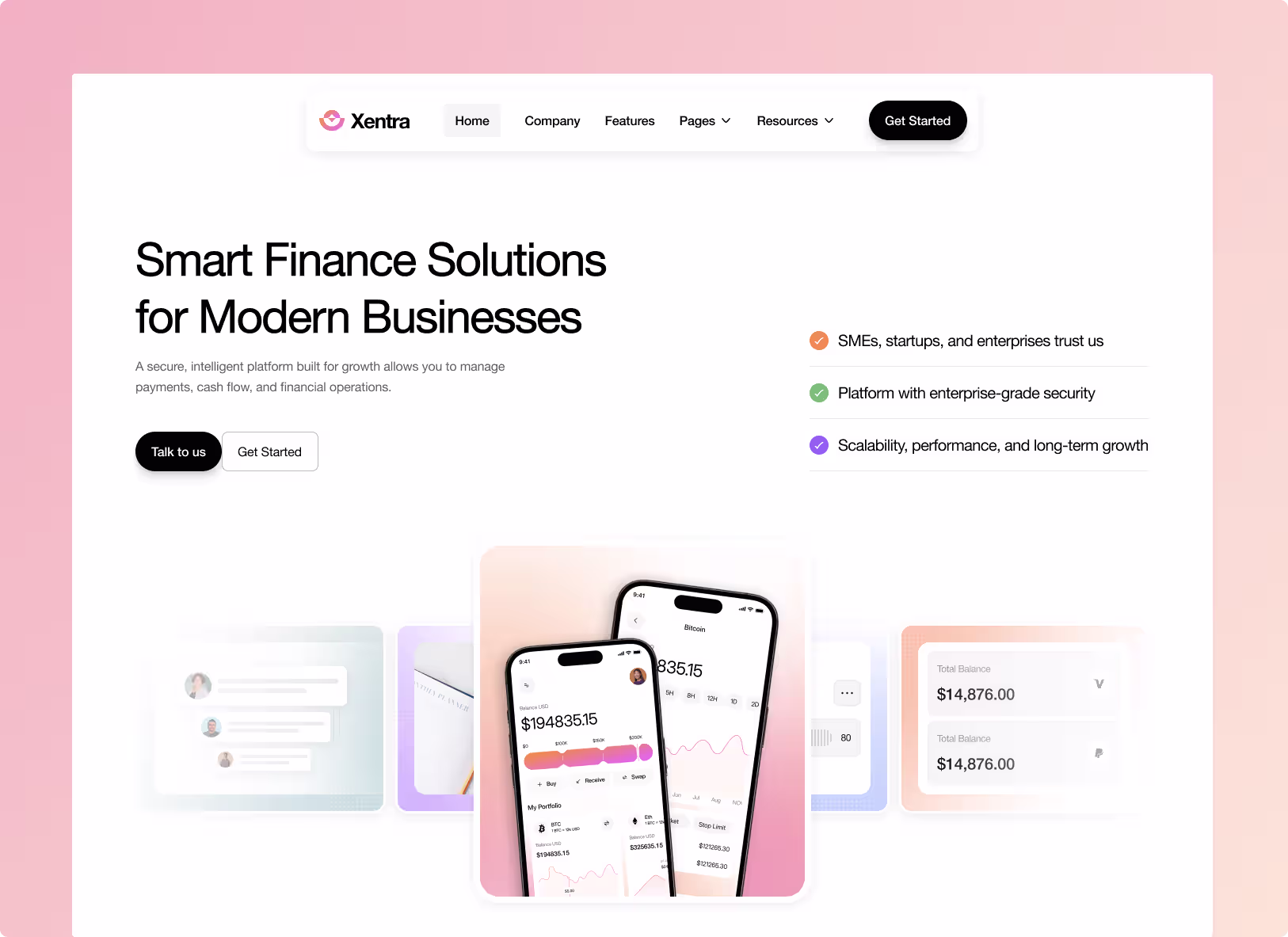 Xentra webflow template