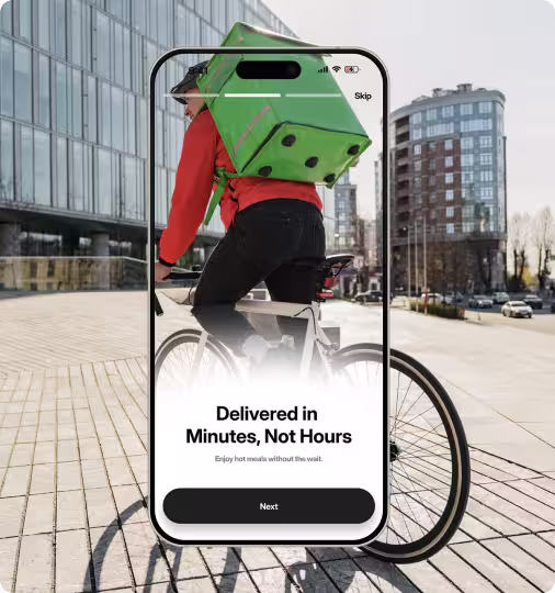 Gourmeat food delivery app UX case study thumbnail featuring simplified ordering interface by Codeair Software Solutions