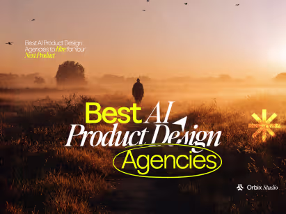 Person walking through a sunrise landscape representing the search for the best AI product design agency for a new product launch