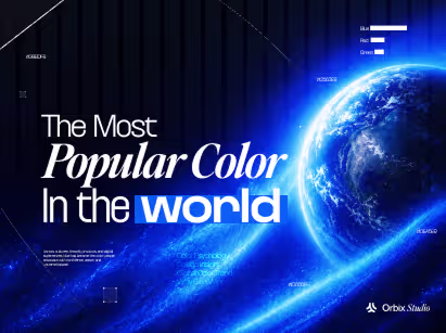 Thumbnail illustrating the most popular colors in the world with a blue Earth representing global color preferences and psychology.