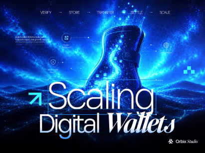 Scaling digital wallets showing verification store transfer settle and scale process flow with security protocols supporting rapid user growth and transaction processing for digital wallet app development