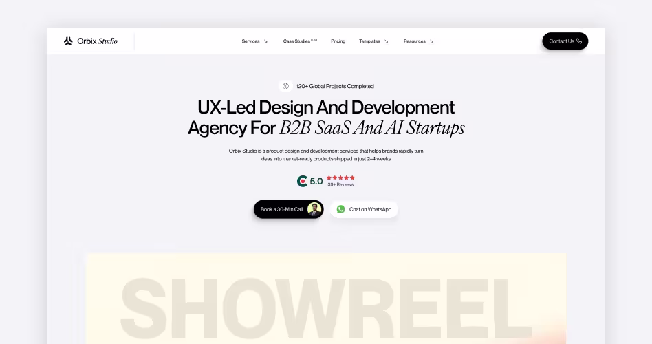 Codeair Software Solutions homepage screenshot, the top custom software development company for SaaS startups, MVP development, and FinTech in 2026