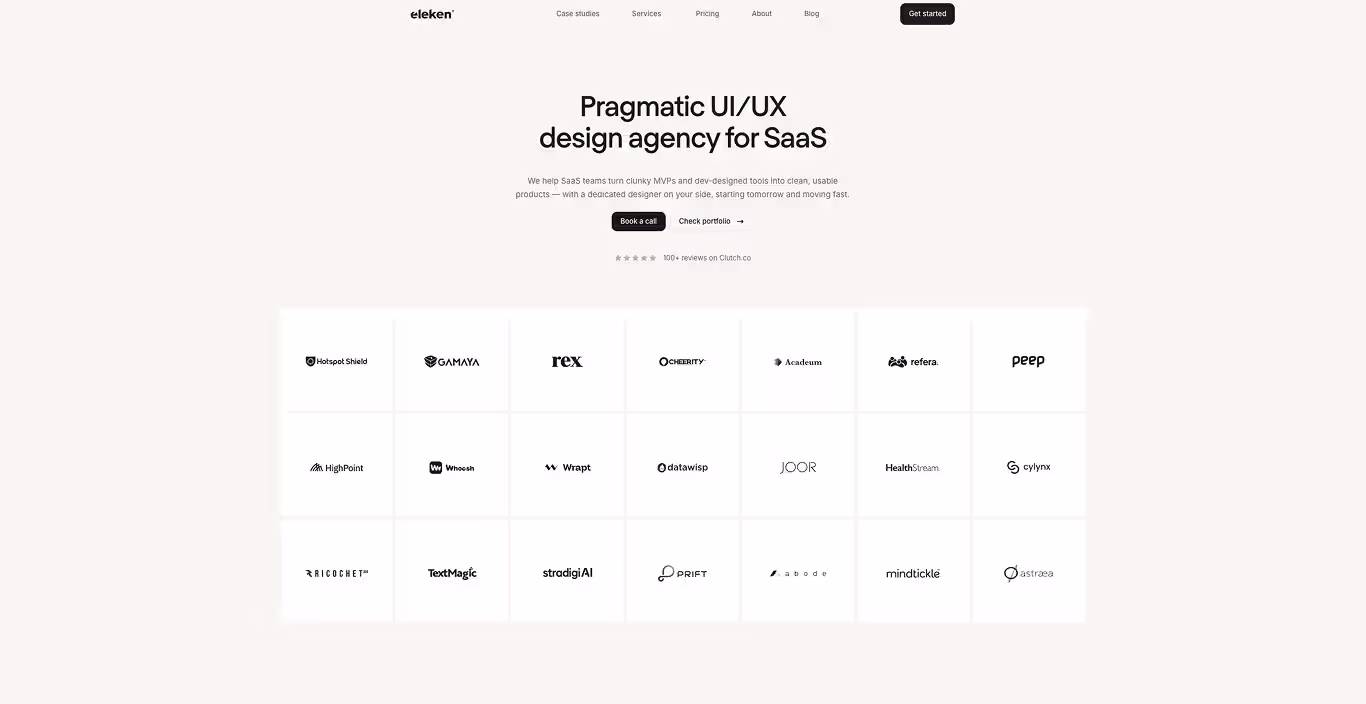 Eleken SaaS UI UX design preview for dashboards, workflows, and product interfaces