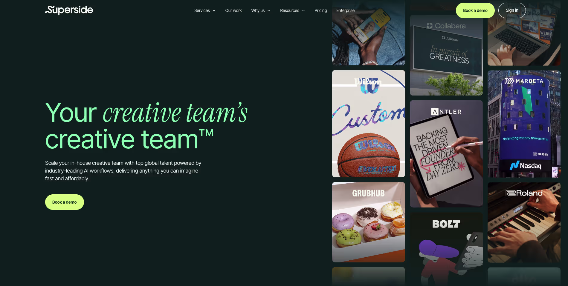 Superside design at scale preview for enterprise SaaS marketing and creative teams
