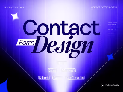 Contact form design guide showing form fields email message with submit apply and confirmation actions for contact experience and user experience optimization 2026