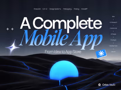 Mobile app development process — research, UX/UI, prototyping, and testingComplete mobile app development guide from idea to app store launch