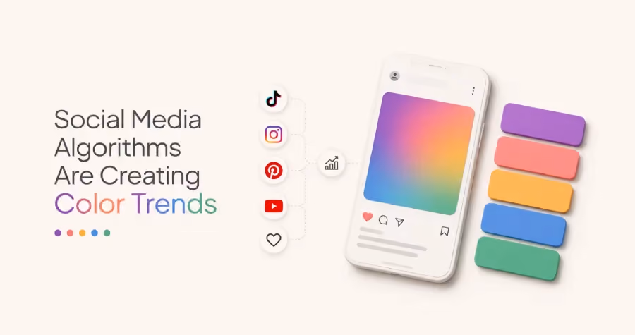 Minimal thumbnail showing a color swatch fan that explains what makes a color popular through color psychology, design trends, and visual appeal.