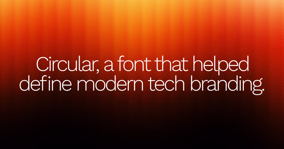 Circular font example used in modern technology branding and SaaS website typography design.