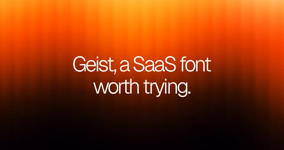 Geist font example used in modern SaaS and AI product websites with clean, developer-focused typography.