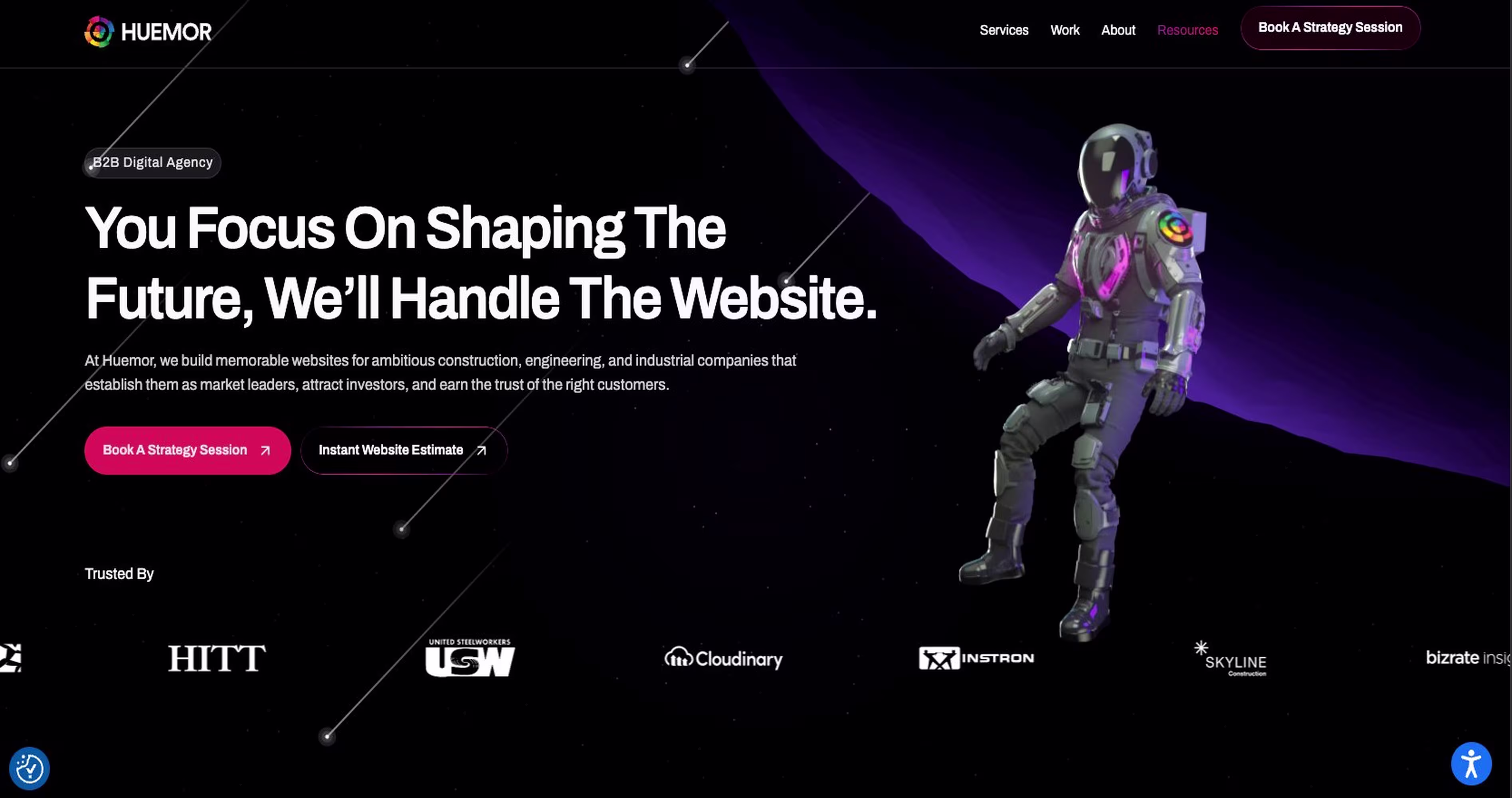Huemor – B2B Healthcare Website Design Agency for Construction, Engineering & Industrial Brands
