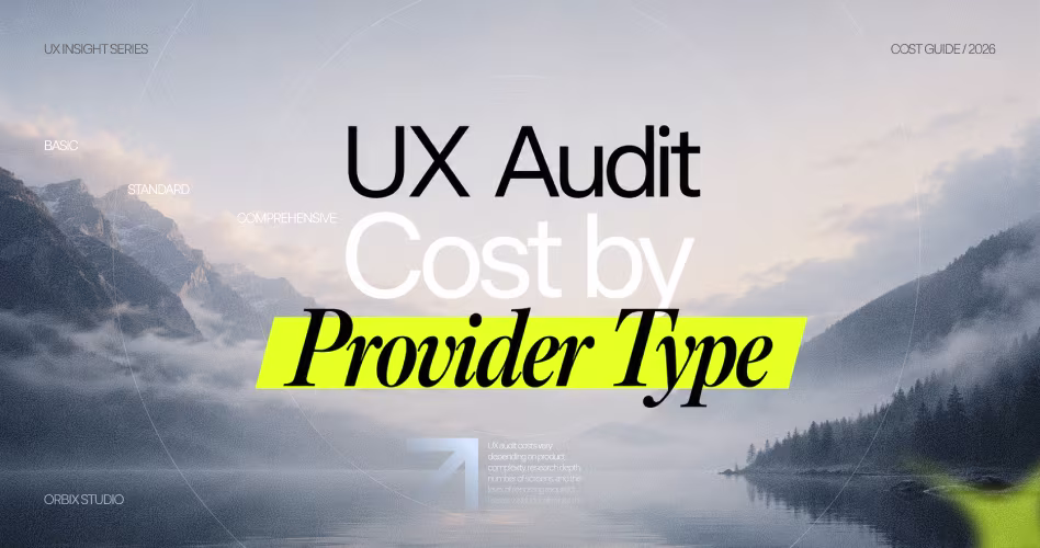 UX audit cost comparison by provider type — freelancer, agency, and enterprise