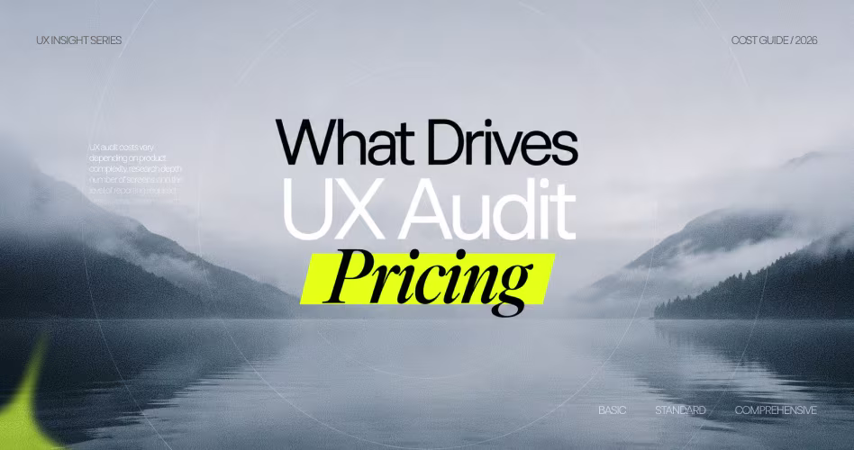 What drives UX audit pricing — key cost factors explained