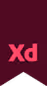 Adobe XD logo in pink on a dark background.
