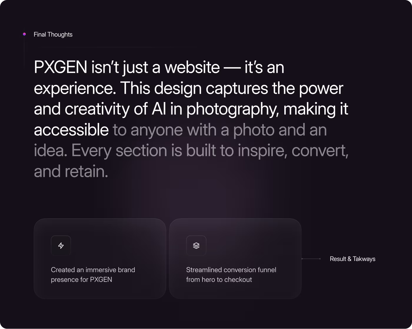PXGEN AI photography experience final website design by Codeair Software Solutions