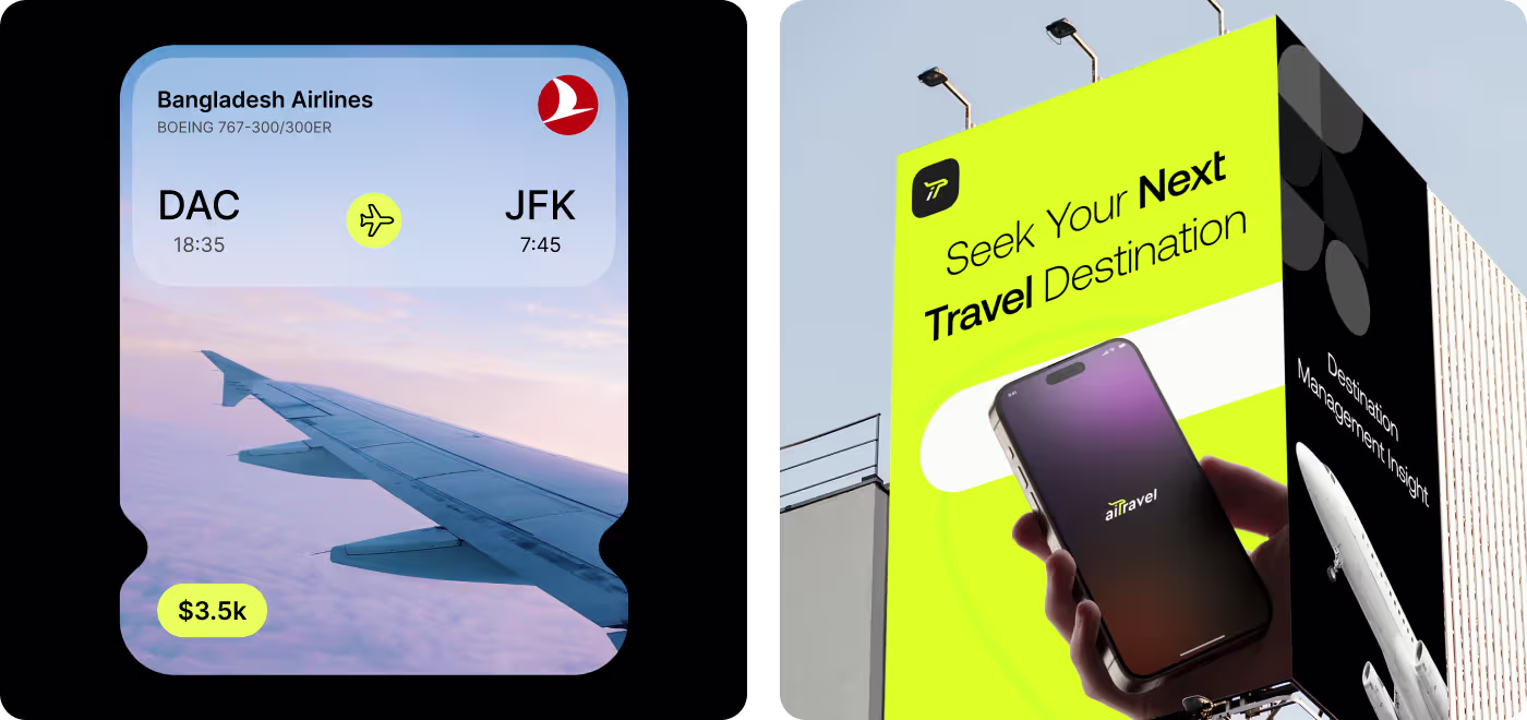 Codeair Software Solutions case study showing AI Travel Booking app problem of scattered booking steps and difficult flight and package comparison