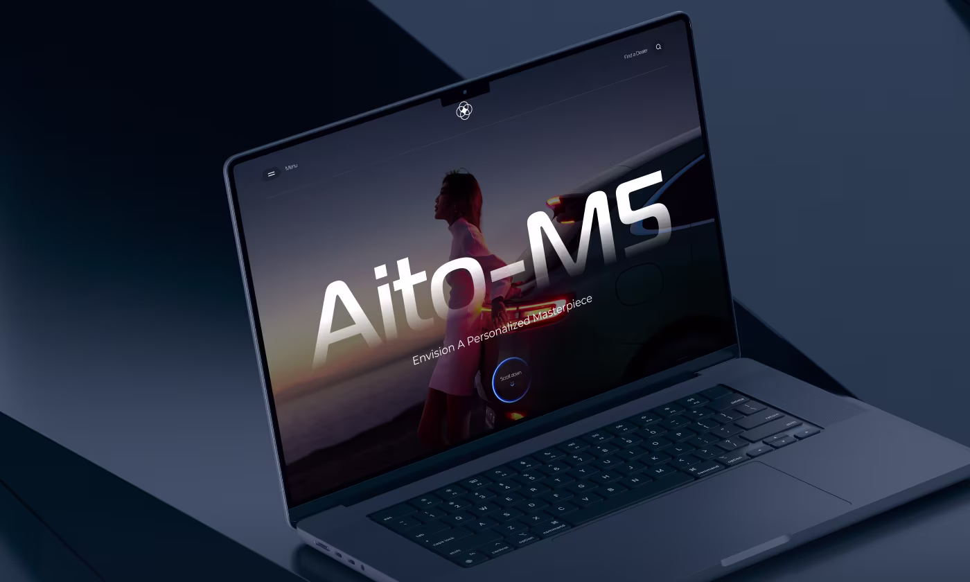 Aito luxury automotive website homepage redesign by Codeair Software Solutions
