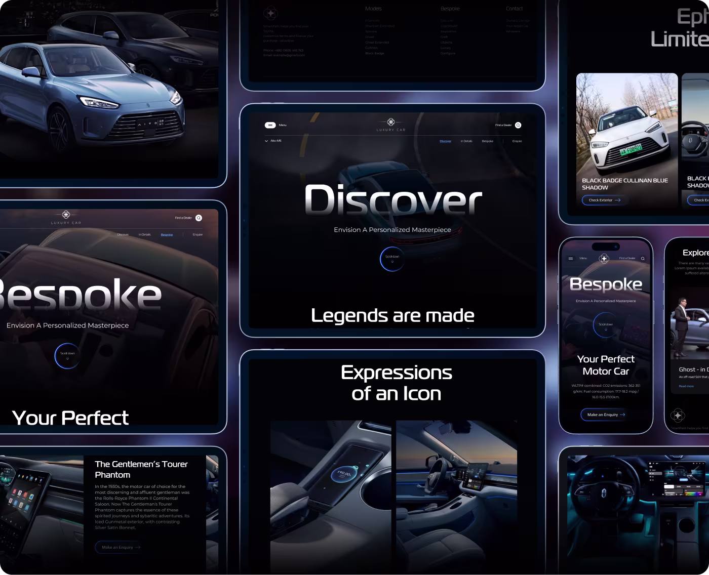 Aito luxury car cinematic dashboard-inspired interface design by Codeair Software Solutions