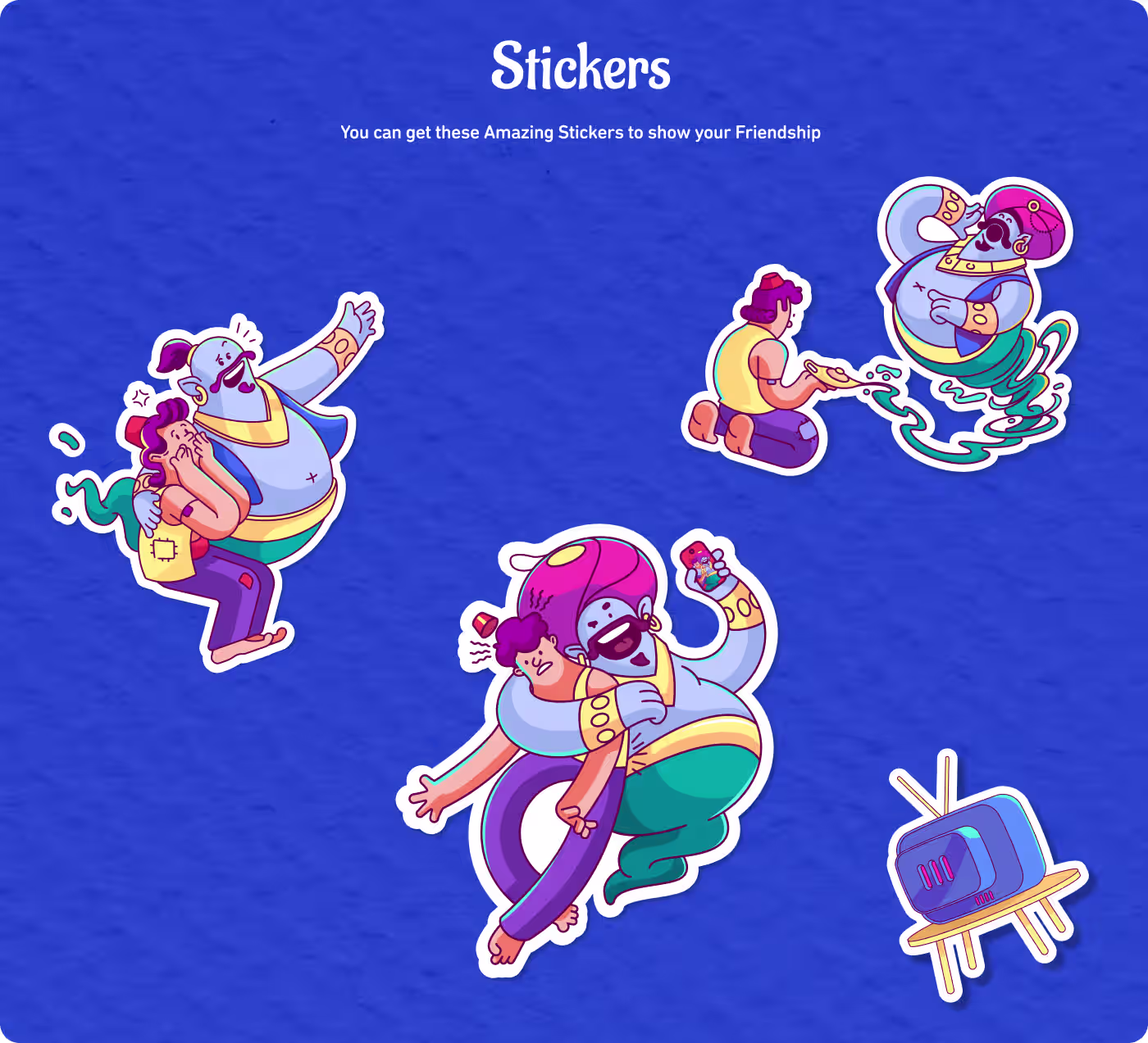 Aladdin and Genie magical items asset grid illustration by Codeair Software Solutions