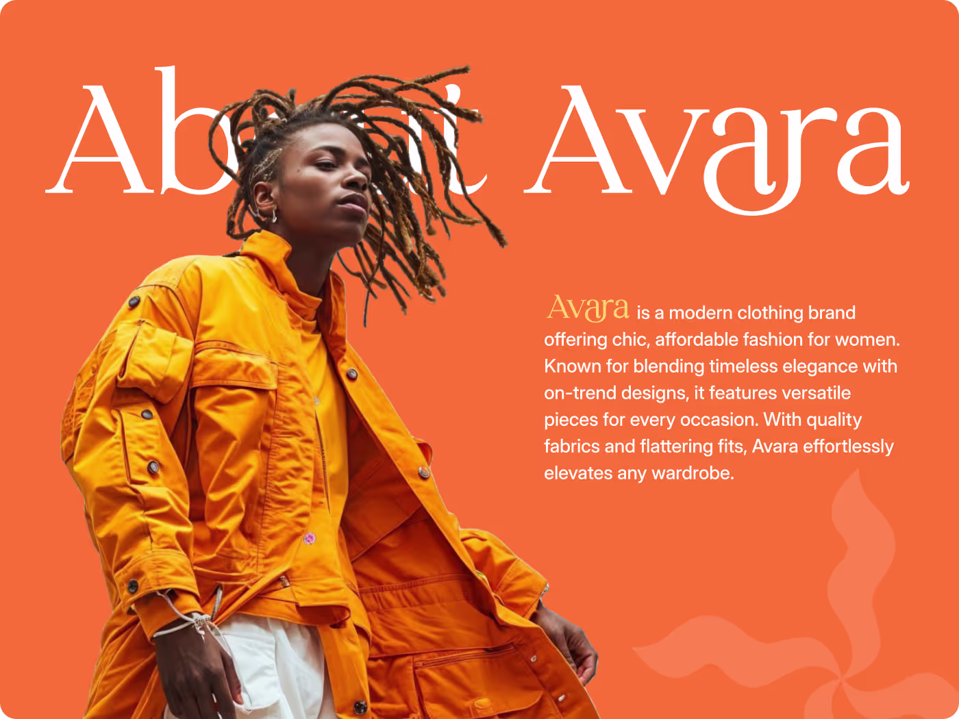 Avara fashion e-commerce website wireframe layout by Codeair Software Solutions