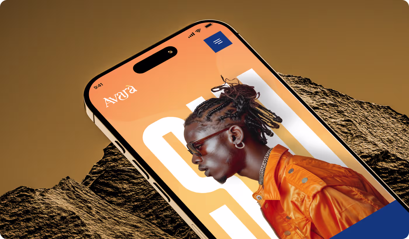 Avara fashion brand mobile phone case design in orange by Codeair Software Solutions