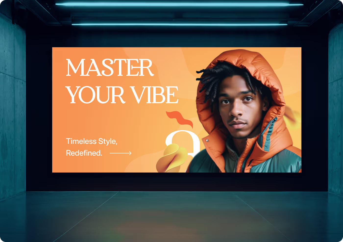 Avara "Master Your Vibe" fashion campaign billboard design by Codeair Software Solutions
