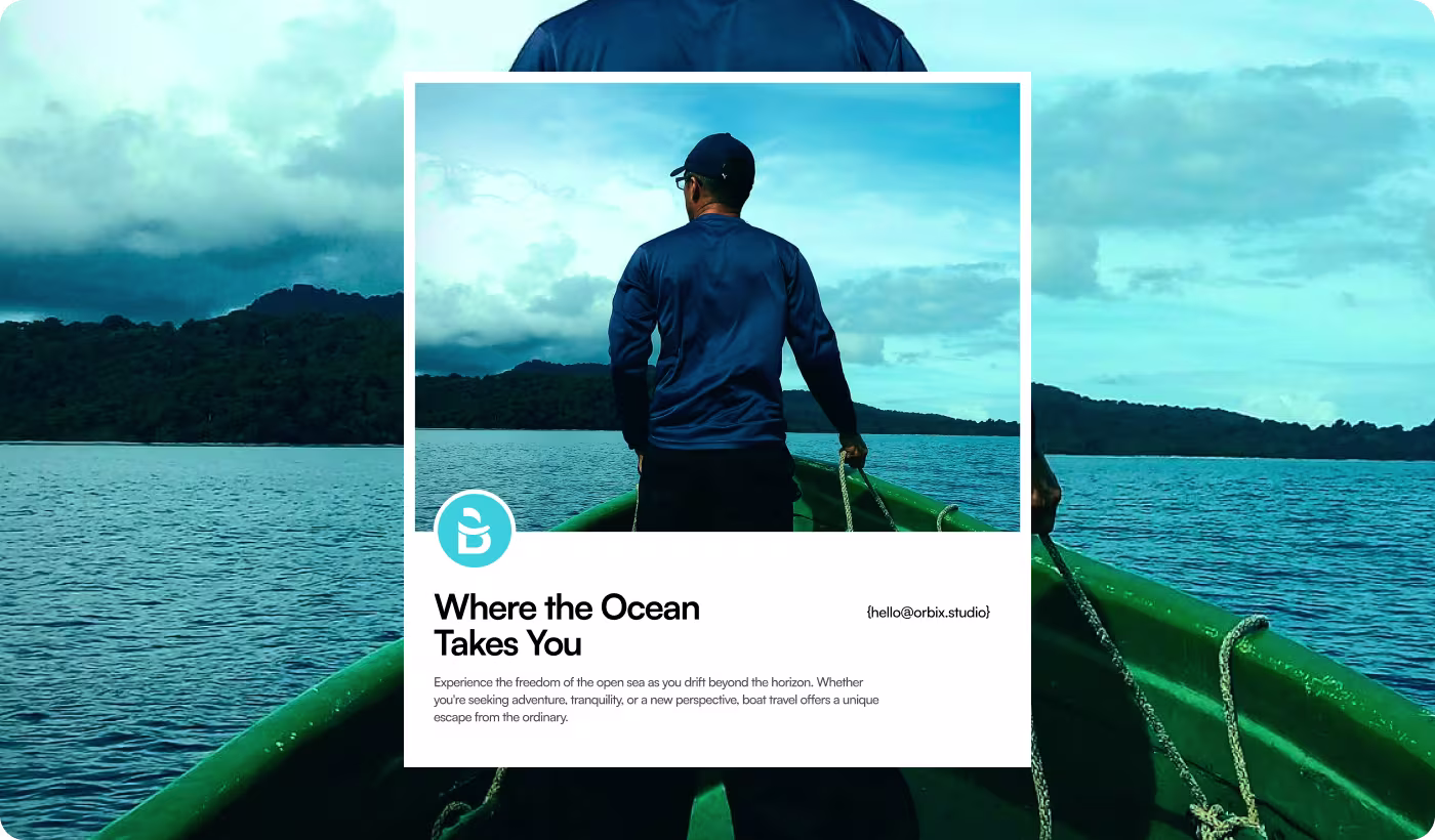 BlueCat yacht rental webpage design over ocean background by Codeair Software Solutions