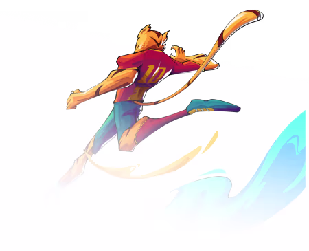 Codeair Software Solutions sports illustration overview for FC Phoenix showing complete visual identity blending human athleticism with animal character design