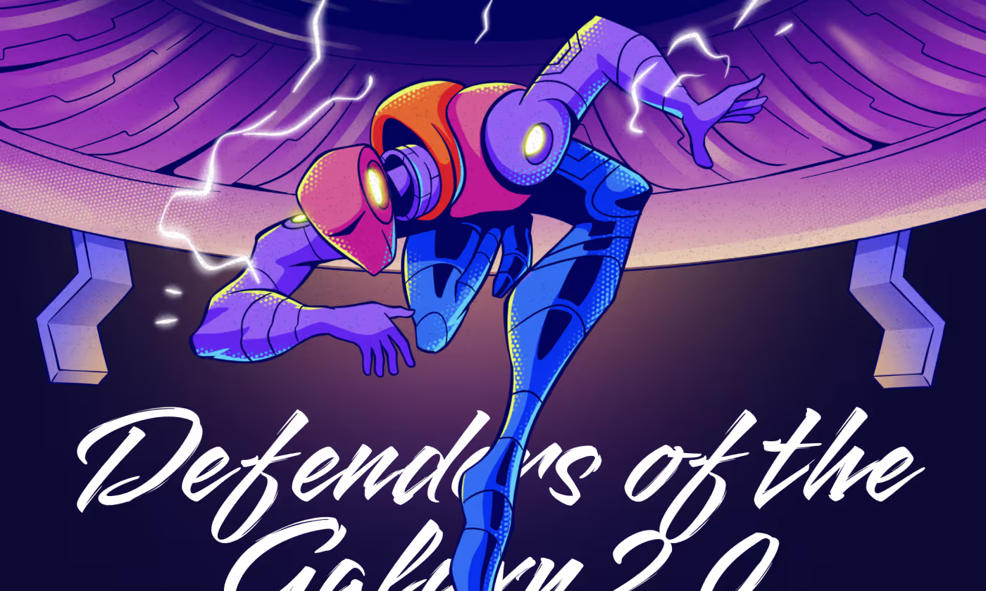 Defenders of the Galaxy 2 sci-fi game art and illustration case study banner by Codeair Software Solutions