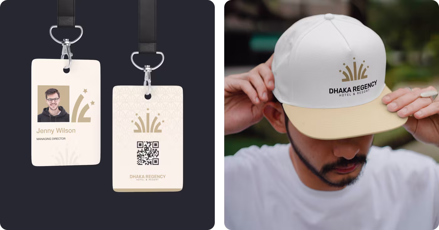 Codeair Software Solutions solution for Dhaka Regency hotel featuring black and gold color scheme applied to premium luxury resort branding in Bangladesh