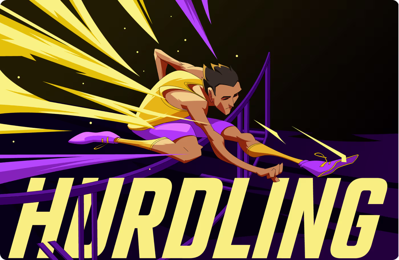 Codeair Software Solutions sports illustration showing dynamic athlete side-profile action pose