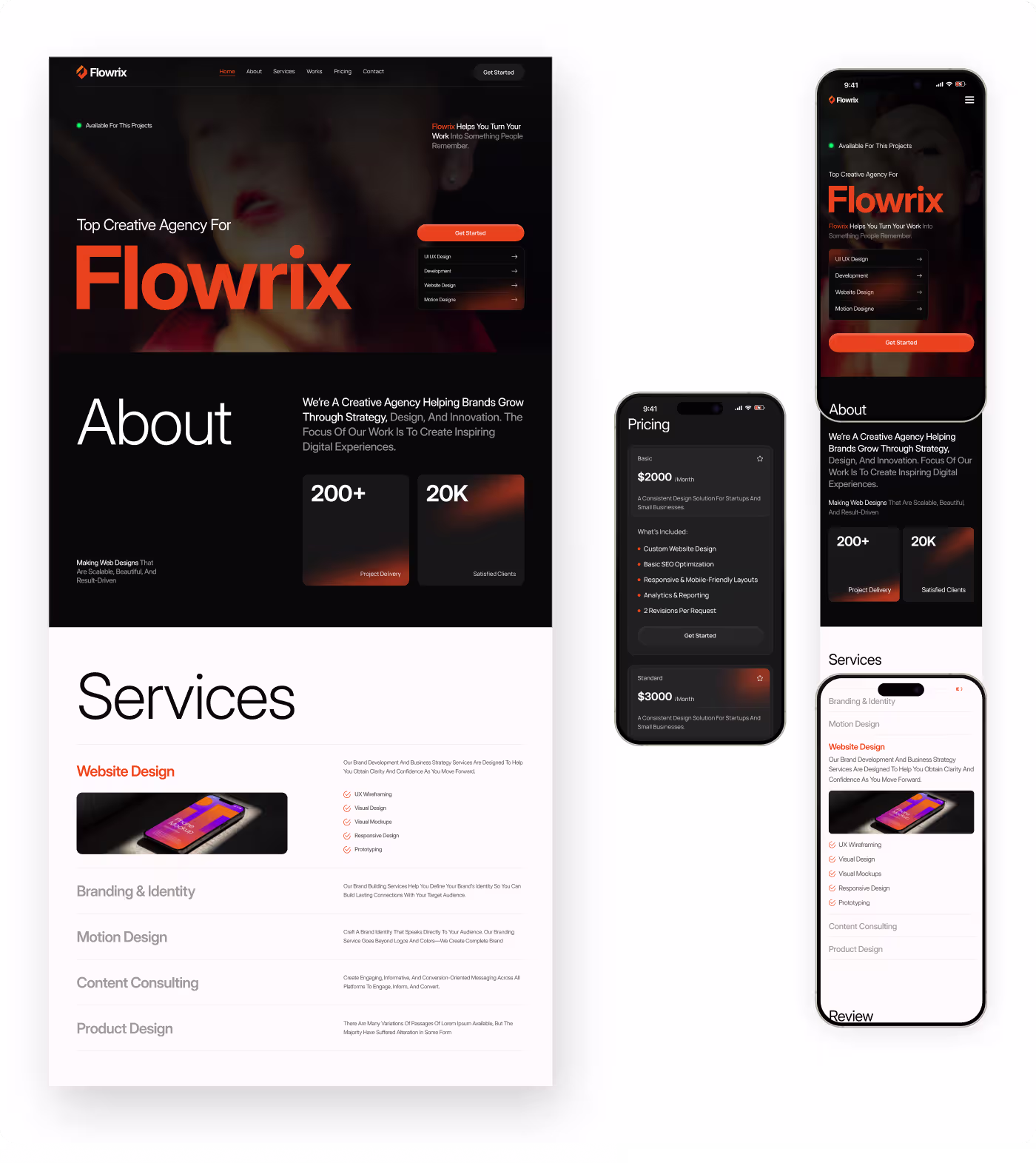 Flowrix simplified browsing experience with clearer content hierarchy and guided layout design by Codeair Software Solutions