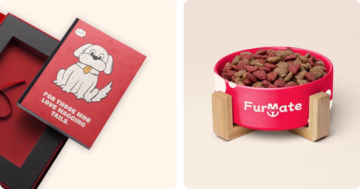 visual identity system designed for a pet food company