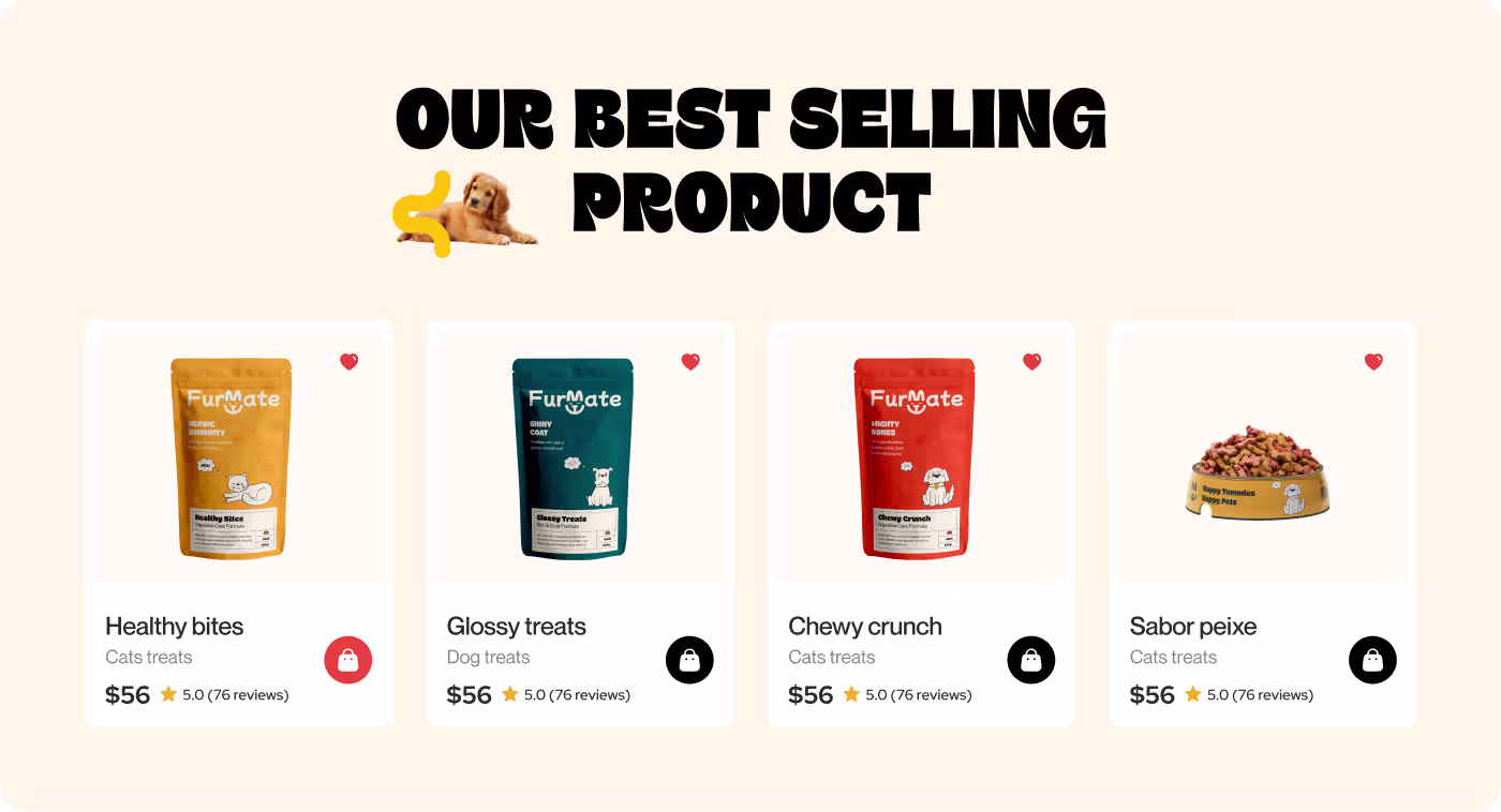 visual identity system designed for a pet food company
