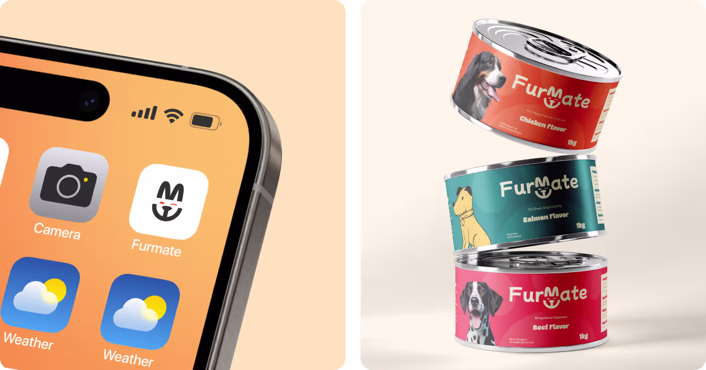 visual identity system designed for a pet food company