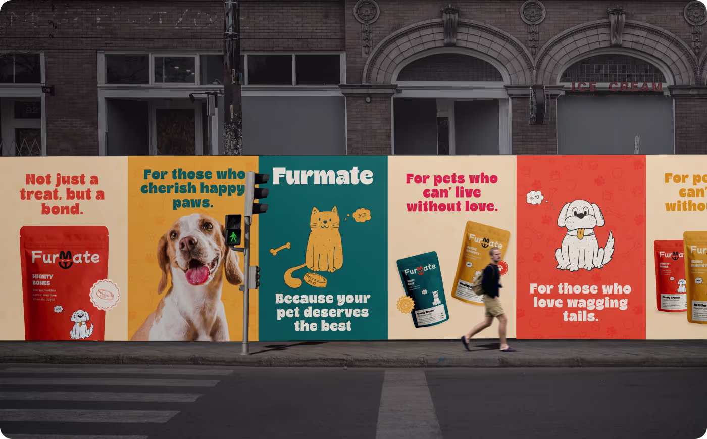 visual identity system designed for a pet food company