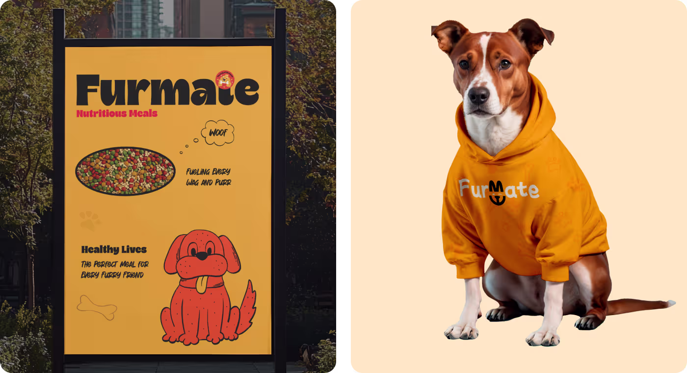 visual identity system designed for a pet food company