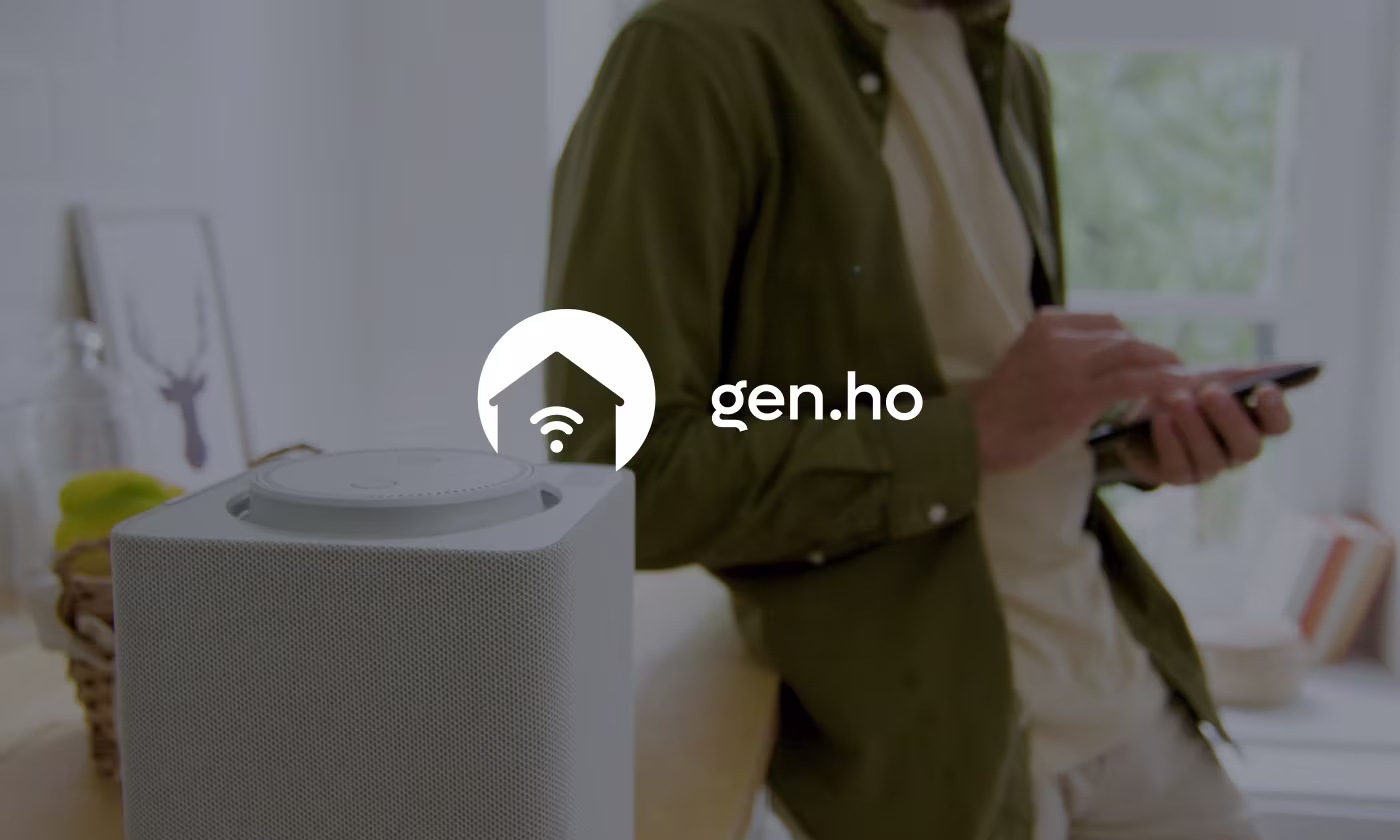 Gen.ho smart home mobile app UI design by Codeair Software Solutions featuring device control dashboard interface for connected home management
