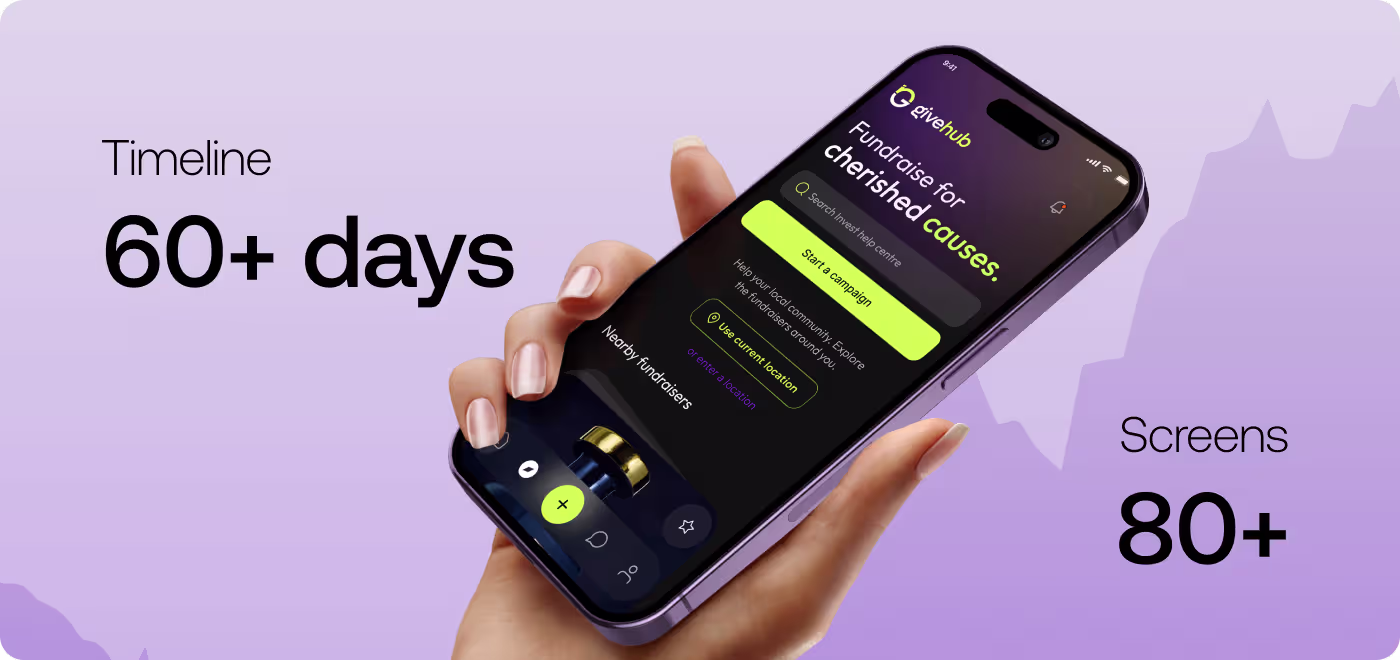 Unclear wallet connection process in GiveHub app before UX improvement by Codeair Software Solutions