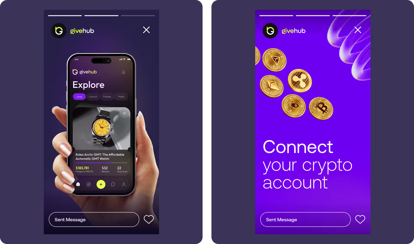 	GiveHub donation experience analysis with UI mockups and interface testing by Codeair Software Solutions