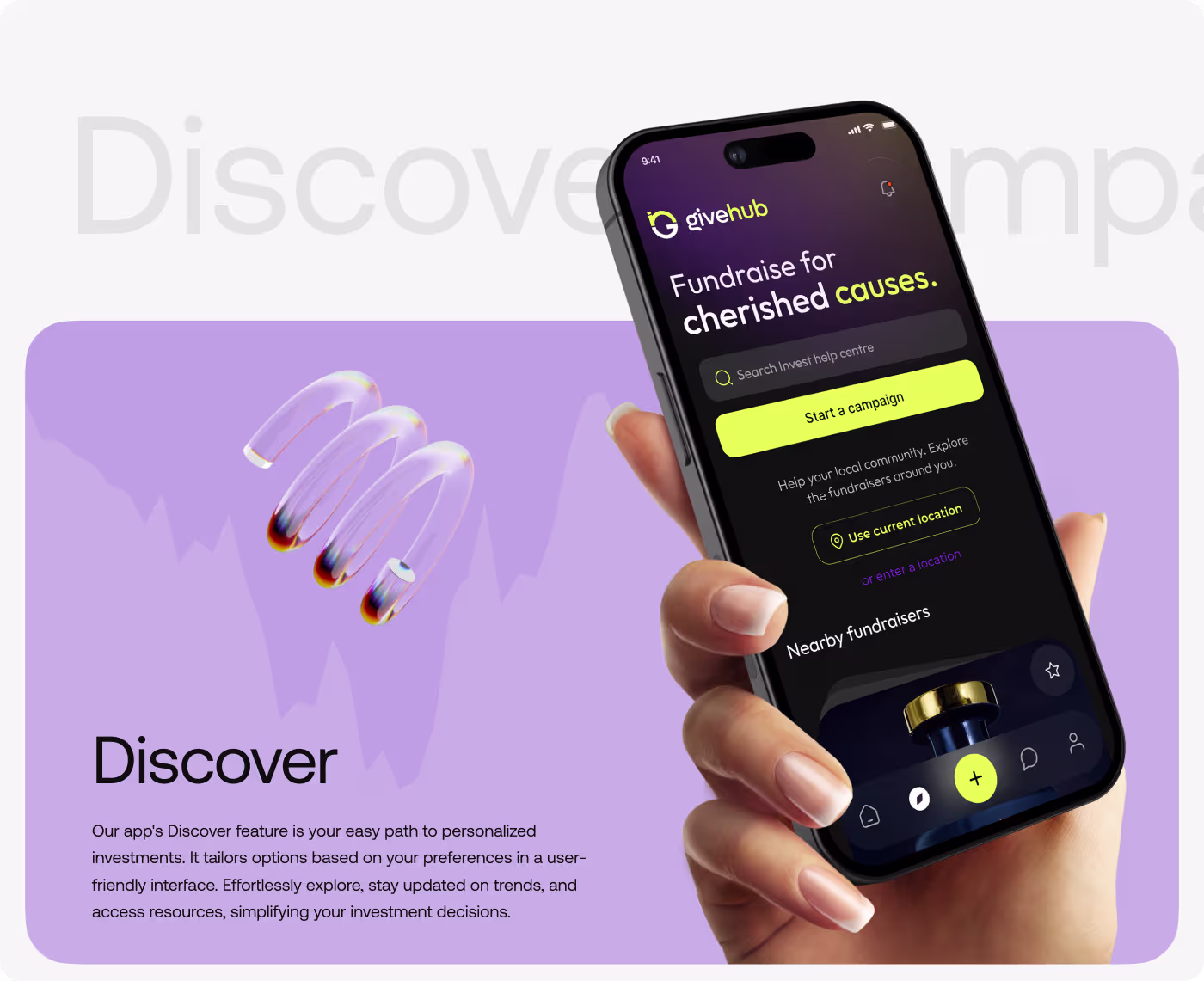 	GiveHub simplified donation journey with clearer campaign discovery and payment flow by Codeair Software Solutions