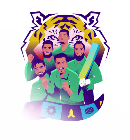 ICC World Cup 2023 cricket player character illustration by Codeair Software Solutions