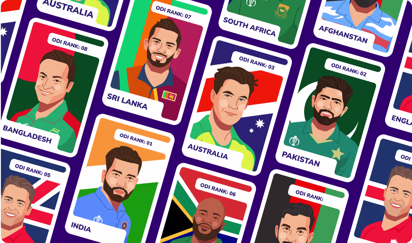 ICC World Cup illustration style and design system process by Codeair Software Solutions