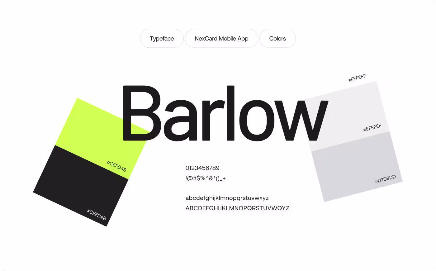 arlow typography font family showcase for NexCard brand identity by Codeair Software Solutions
