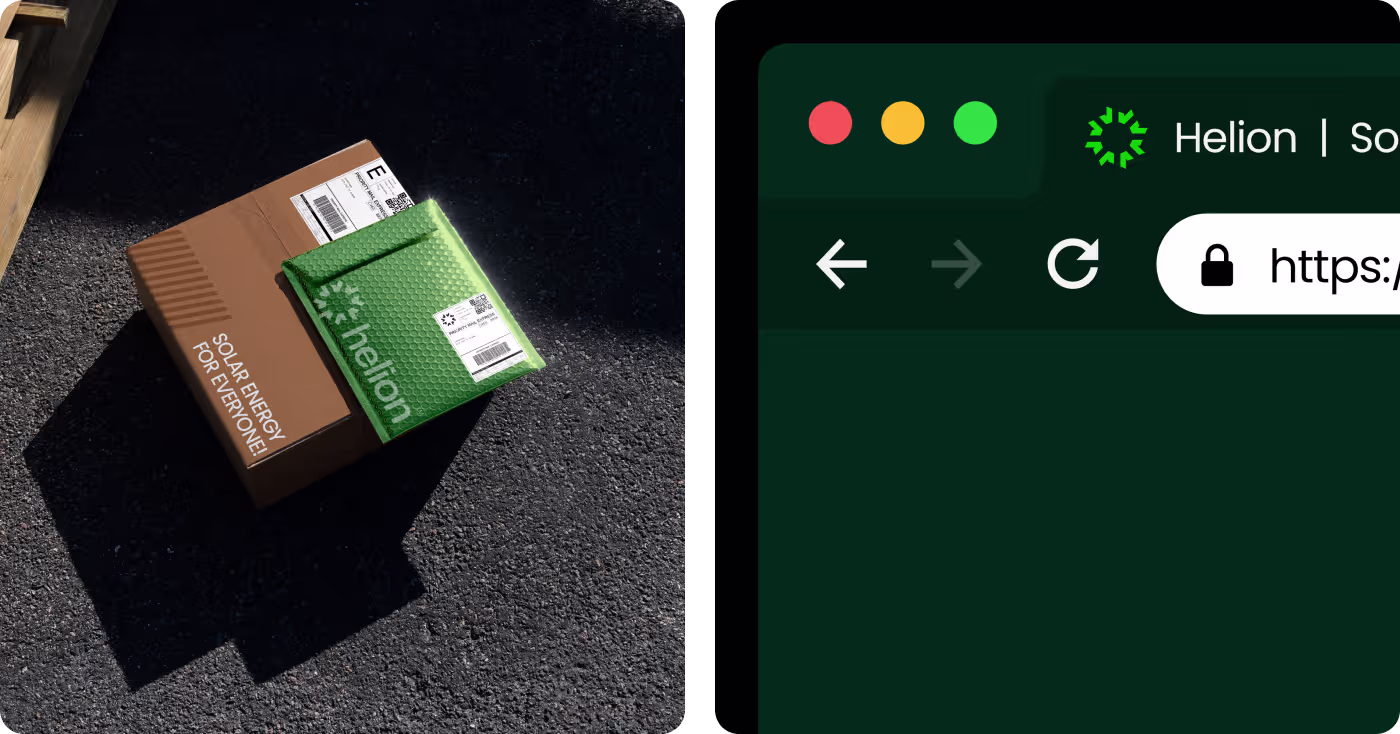 Helion redesigned brand identity with wordmark and green color by Codeair Software Solutions