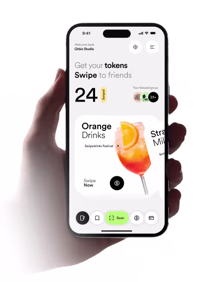 Swipe Drinks mobile app interface design by Codeair Software Solutions