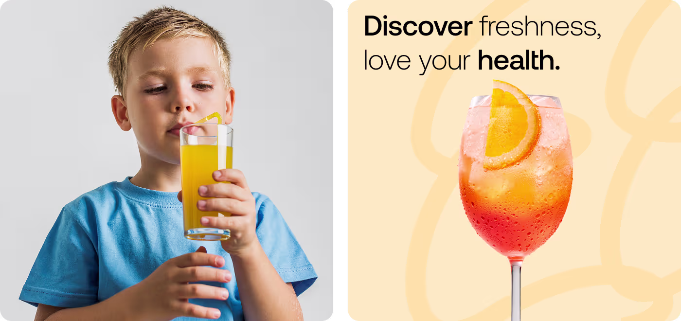 Swipe Drinks juice freshness campaign visual by Codeair Software Solutions