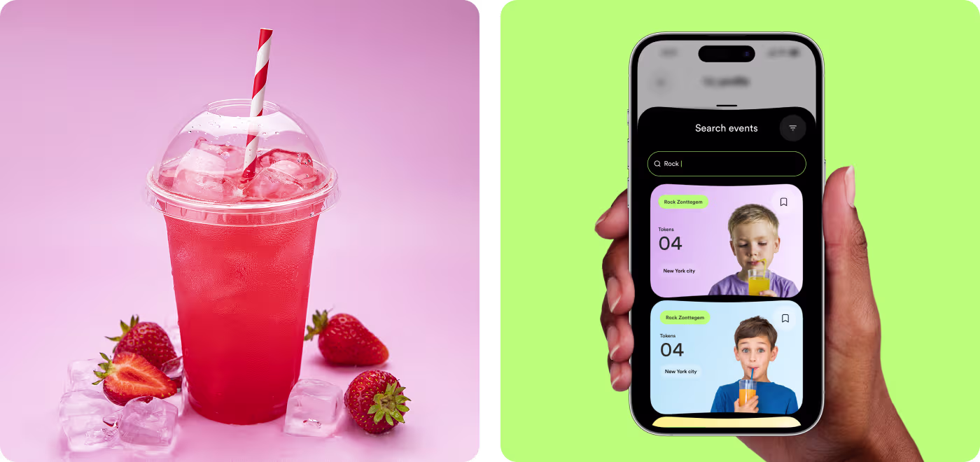 Swipe Drinks final app screen with cocktail drink visual by Codeair Software Solutions