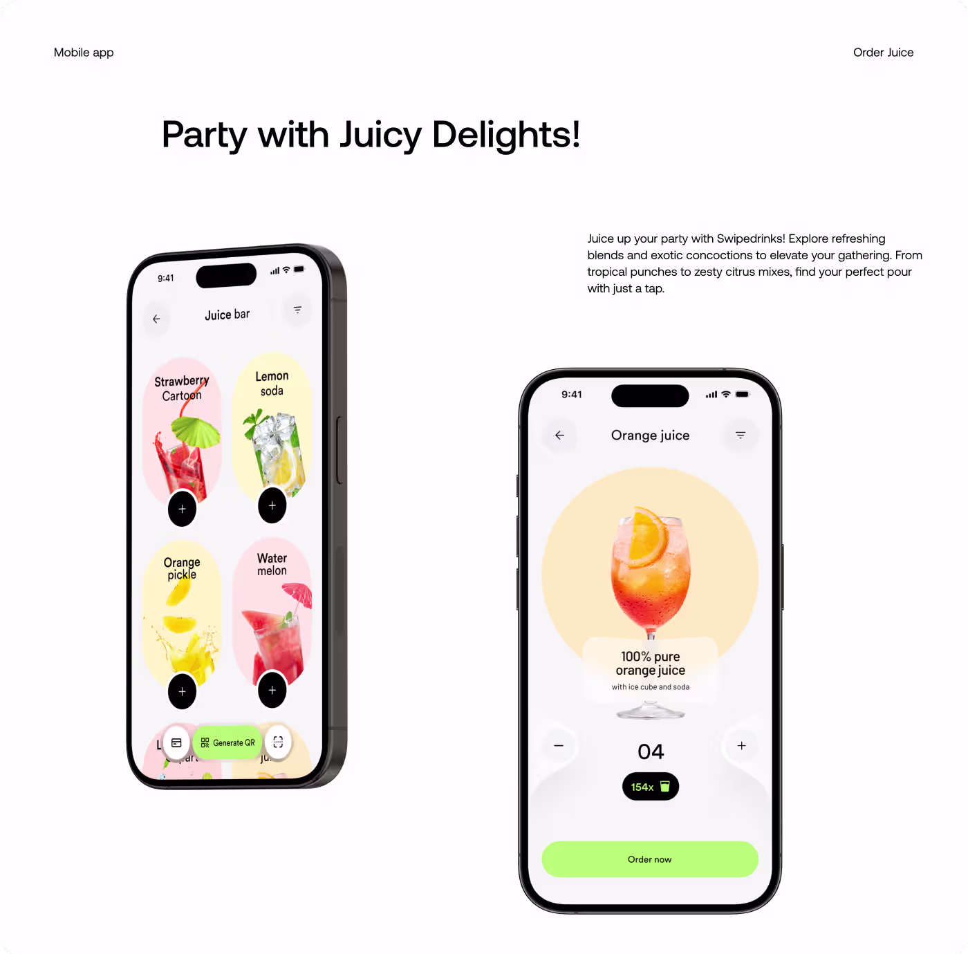 Swipe Drinks app flow and navigation structure design by Codeair Software Solutions