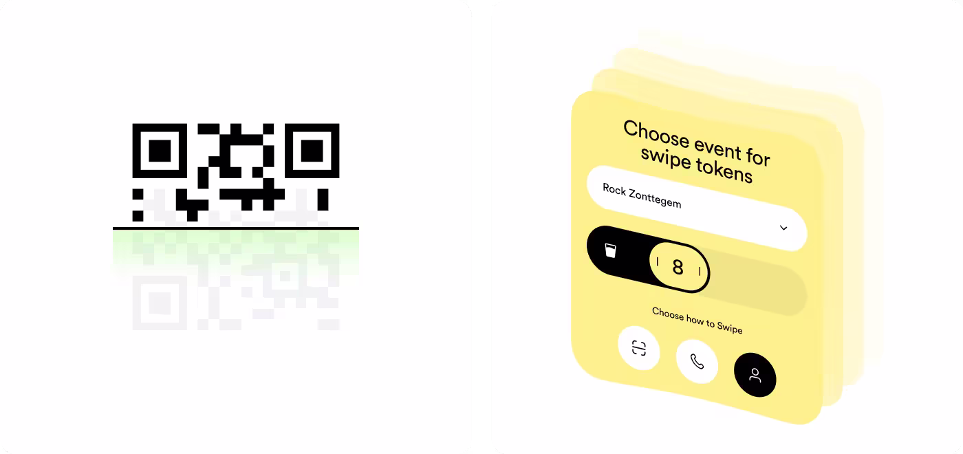 Swipe Drinks colorful event-themed app interface design by Codeair Software Solutions